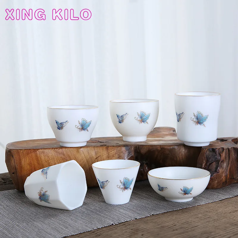 XING KILO Hand-painted gold creative high white sheep fat jade ceramic master cup ceramic tea cup home Coffee cup
XING KILO Hand-painted gold creative high white sheep fat jade ceramic master cup ceramic tea cup home Coffee cup