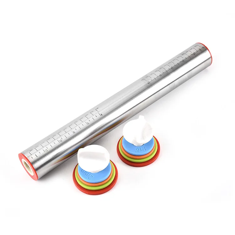 BEEMSK adjustable stainless steel multifunctional rolling pin kitchen tool adjust the thickness of the kneading stick
BEEMSK adjustable stainless steel multifunctional rolling pin kitchen tool adjust the thickness of the kneading stick