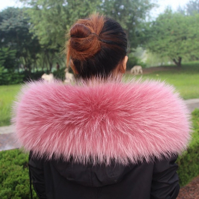 Colorful Genuine Raccoon Fur Detachable Collar Scarfs Fashion Coat Sweater Jacket Luxury Raccoon Fur Collar C006-pink
Colorful Genuine Raccoon Fur Detachable Collar Scarfs Fashion Coat Sweater Jacket Luxury Raccoon Fur Collar C006-pink