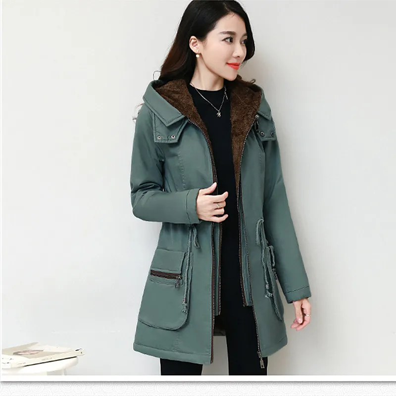 Winter Thickening Warm Lace Cotton Coat Female 2018 Hooded Slim Large Size Cotton Clothing Jacket Fashion Women's Long Sleeve
Winter Thickening Warm Lace Cotton Coat Female 2018 Hooded Slim Large Size Cotton Clothing Jacket Fashion Women's Long Sleeve