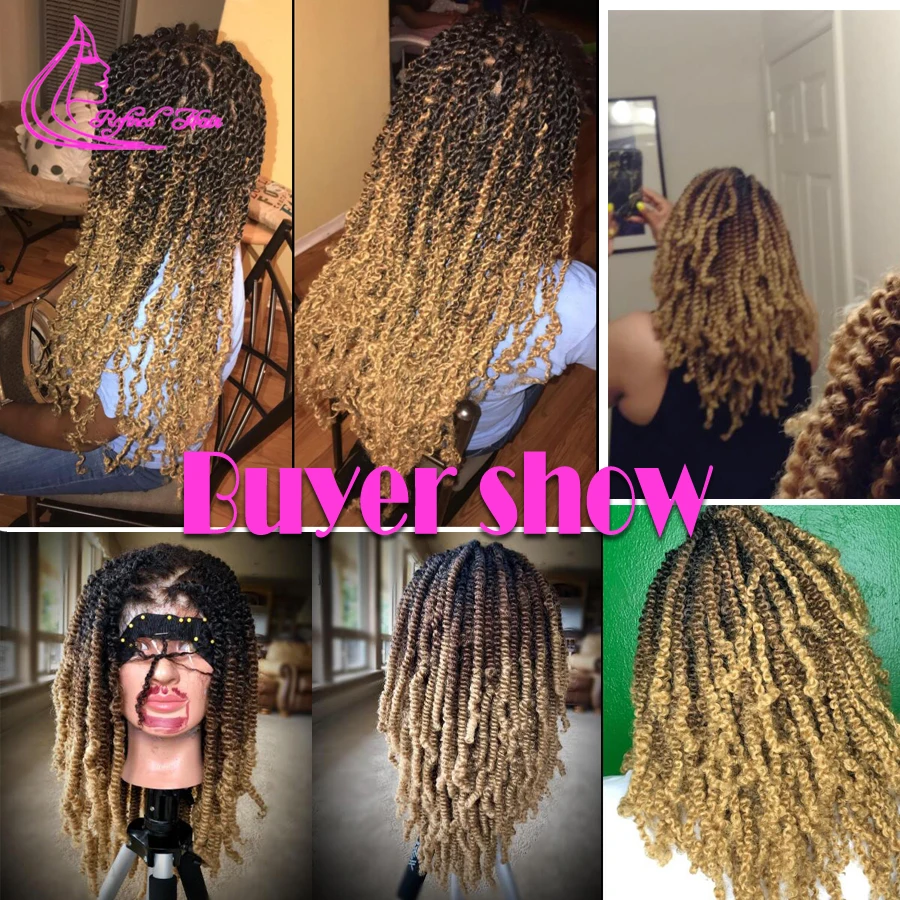 Refined Hair 8 10 inch Short Curly Twist Crochet Braids Synthetic Spring Twist Ombre braiding hair Extensions 30 strands/pack
Refined Hair 8 10 inch Short Curly Twist Crochet Braids Synthetic Spring Twist Ombre braiding hair Extensions 30 strands/pack