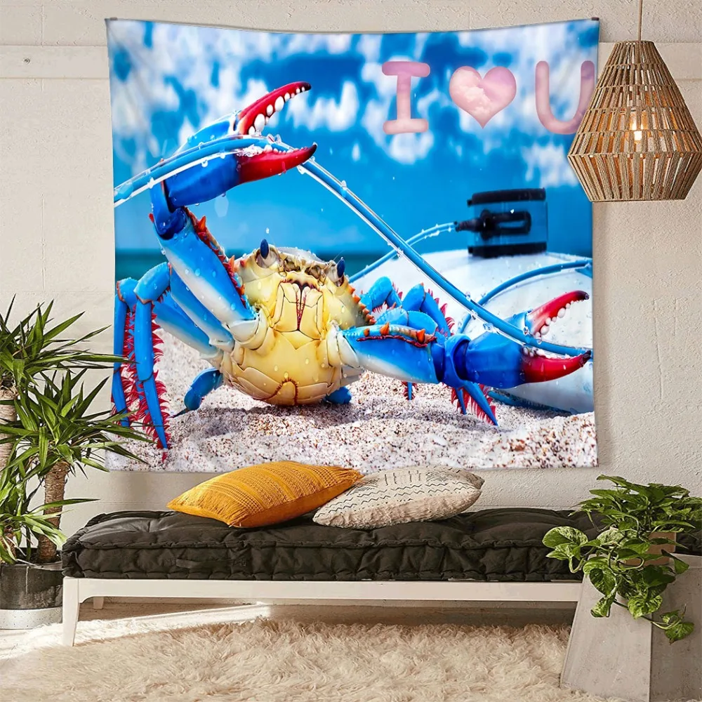 HommomH Tapestry Art Decor Wall Hanging in Dorm Living Room Bedroom Cool Crab Warrior Sea Beach I Love You
HommomH Tapestry Art Decor Wall Hanging in Dorm Living Room Bedroom Cool Crab Warrior Sea Beach I Love You