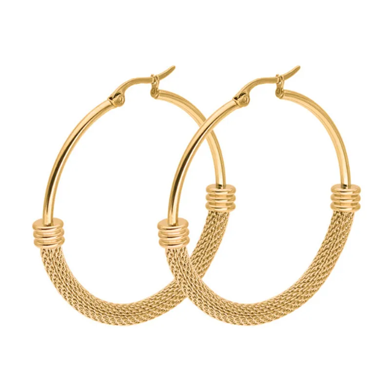 New Creative Half Round Ear Piercing For Women Gold Color Stainless Steel big Round Stud Earrings female Fashion Jewelry
New Creative Half Round Ear Piercing For Women Gold Color Stainless Steel big Round Stud Earrings female Fashion Jewelry