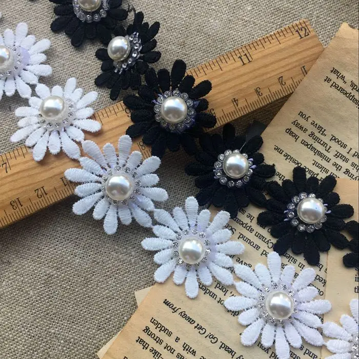 Black and white milk silk water soluble lace flower rhinestone beaded clothing lace material dress belt accessories
Black and white milk silk water soluble lace flower rhinestone beaded clothing lace material dress belt accessories