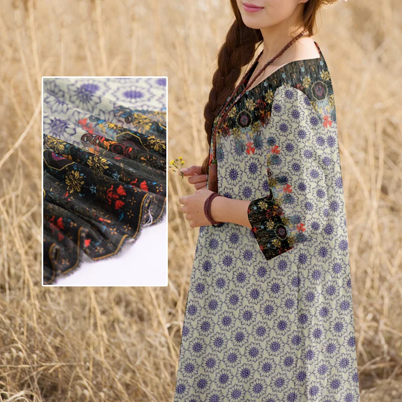 Ancient wind rhythm 12mm silk linen / silk Ma digital inkjet silk fabric for dress shirt diy clothing
Ancient wind rhythm 12mm silk linen / silk Ma digital inkjet silk fabric for dress shirt diy clothing