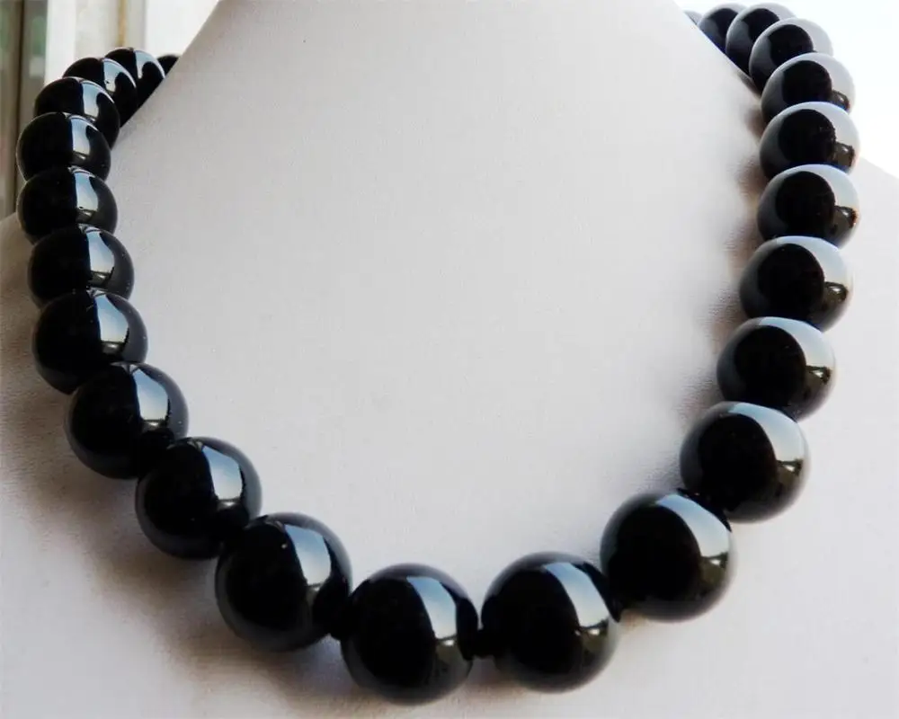 14mm Fine South Brazilian Black Onyx Necklace 18" WW -Bride jewelry free shipping
14mm Fine South Brazilian Black Onyx Necklace 18" WW -Bride jewelry free shipping