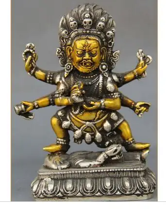 decoration copper silver factory outlets Tibet Buddhism Silver Gilt 6 Arms Mahakala Wrathful Deity Buddha Seat Statue
decoration copper silver factory outlets Tibet Buddhism Silver Gilt 6 Arms Mahakala Wrathful Deity Buddha Seat Statue