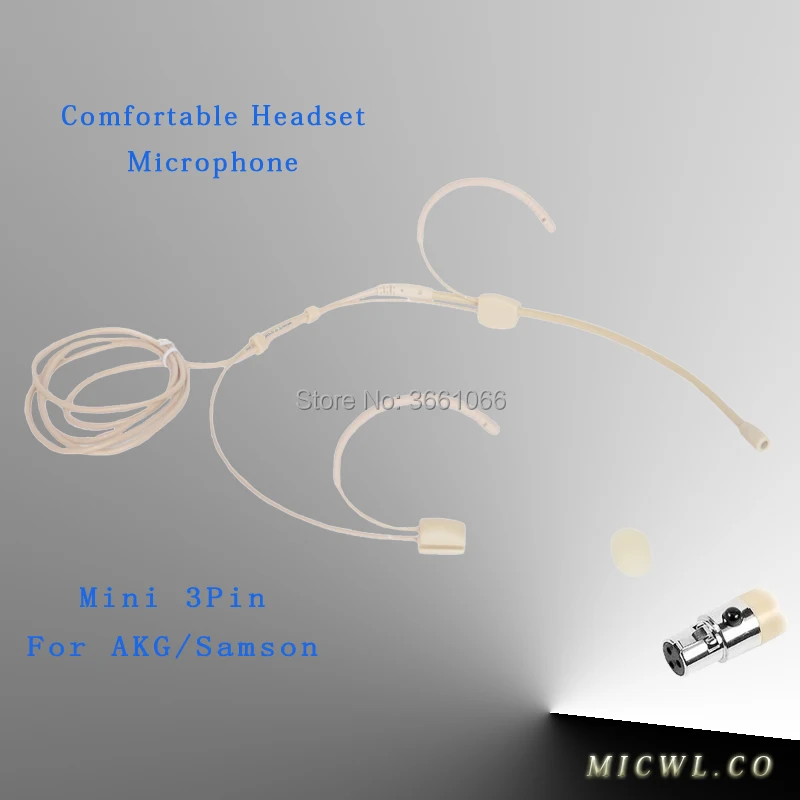 Pro 3Pin Headset Headworn Condenser Microphone TA3F Omnidirectional for AKG Samson Wireless Transmitter 3A-002
Pro 3Pin Headset Headworn Condenser Microphone TA3F Omnidirectional for AKG Samson Wireless Transmitter 3A-002