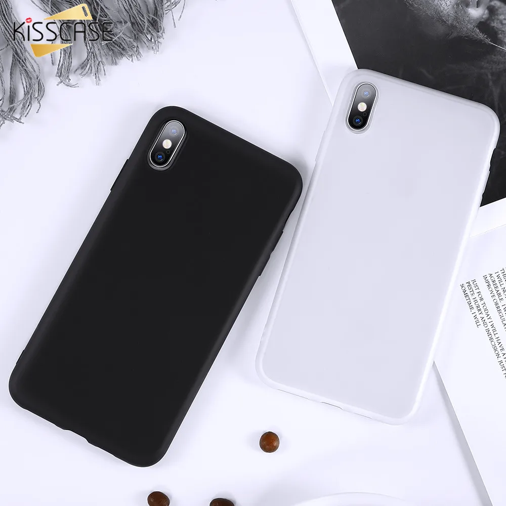 KISSCASE Матовый Мягкий ТПУ чехол для iPhone XR X XS MAX Coque ультра тонкий 7 8 6 5S Plus SE Shell