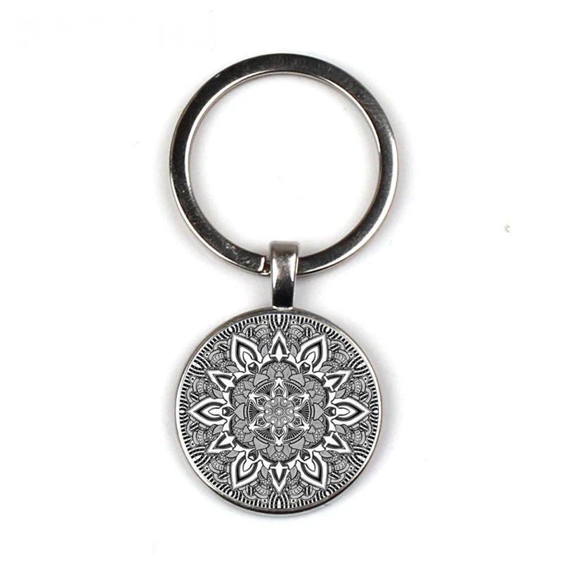 Mandala Flower Keychain Charm Henna Glass Key Chain Handmade Ornament Style Indian Om Symbol Zen Buddhism
Mandala Flower Keychain Charm Henna Glass Key Chain Handmade Ornament Style Indian Om Symbol Zen Buddhism