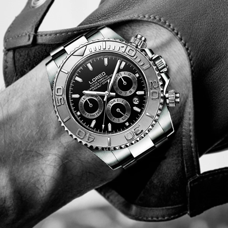 LOREO Automatic Watch Men 200M Diving 316L Stainless steel Strap Seagull Mechanical Watches Multifunctional Luminous Calendar
LOREO Automatic Watch Men 200M Diving 316L Stainless steel Strap Seagull Mechanical Watches Multifunctional Luminous Calendar