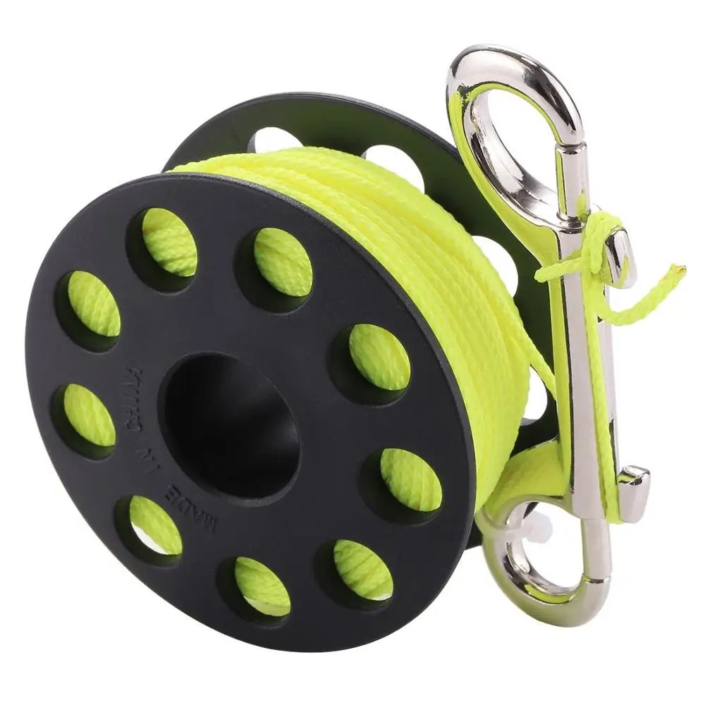 Scuba diving corrosion resistant light weight PC Finger Spool Reel 30M Line with Stainless Steel Snap Bolt Clip pull lock coil
Scuba diving corrosion resistant light weight PC Finger Spool Reel 30M Line with Stainless Steel Snap Bolt Clip pull lock coil