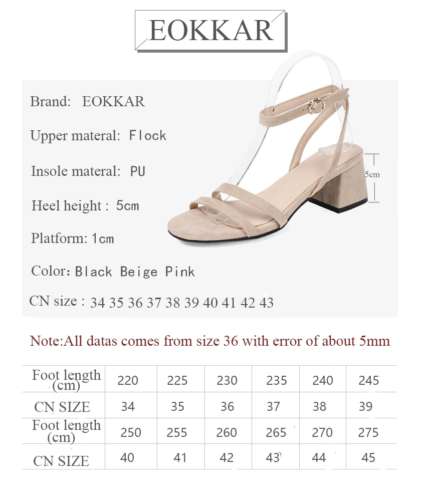 Eokkar 2019 Women Pumps Fashion Ankle Strap Open Toe Women Sandals Summer Shoes Ladies Block Heel Ladies Pumps Plus Size 34-43
Eokkar 2019 Women Pumps Fashion Ankle Strap Open Toe Women Sandals Summer Shoes Ladies Block Heel Ladies Pumps Plus Size 34-43