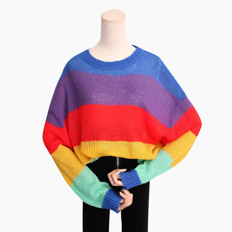 Rainbow sweater pullover female ladies sweaters fashion 2018 women winter warm knitting pull jumpers ladies sweaters FF1422
Rainbow sweater pullover female ladies sweaters fashion 2018 women winter warm knitting pull jumpers ladies sweaters FF1422