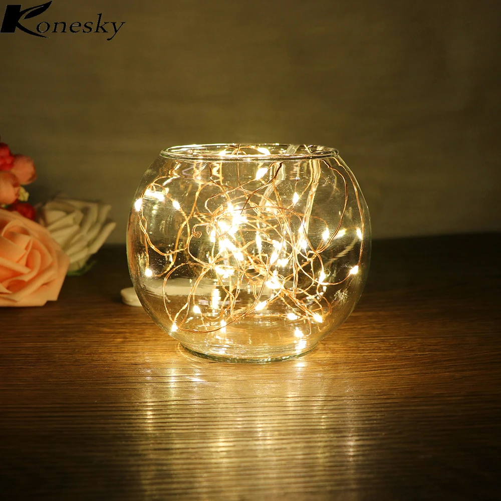 Konesky 2M LED Copper Wire Strip Fairy Lights 20 Leds for Festival Christmas Wedding Party Home Decoration Lamp
Konesky 2M LED Copper Wire Strip Fairy Lights 20 Leds for Festival Christmas Wedding Party Home Decoration Lamp