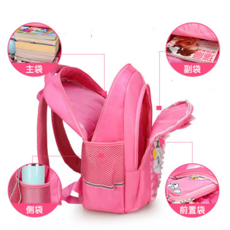 2 шт./компл. милые детские школьные сумки для девочек школьный рюкзак принцессы с