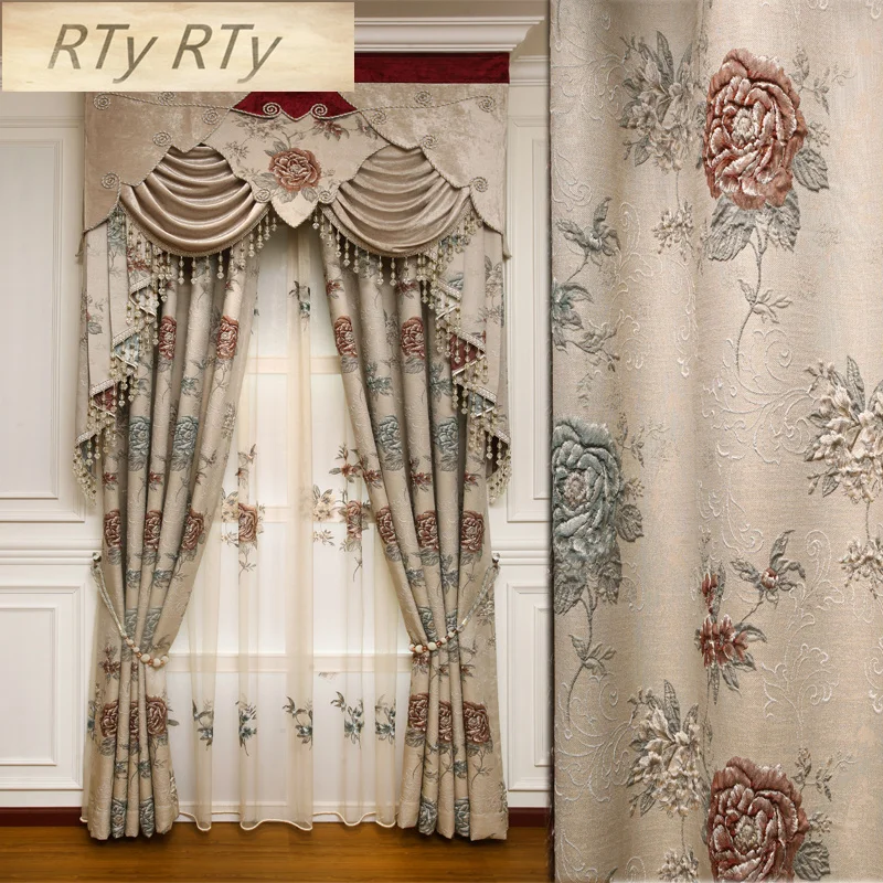 Beige European luxury 3D embossed blackout curtains for living room windows High quality jacquard curtain for bedroom/ hotel
Beige European luxury 3D embossed blackout curtains for living room windows High quality jacquard curtain for bedroom/ hotel