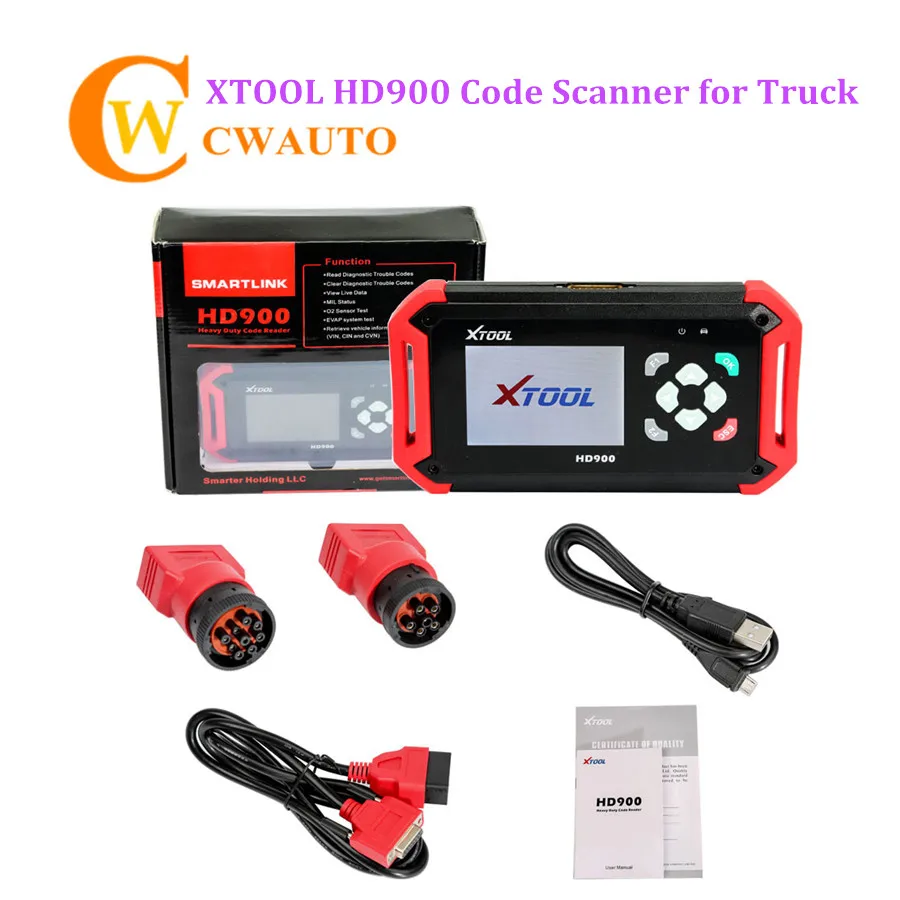 Оригинальный считыватель кодов Xtool HD900 для тяжелых условий эксплуатации EOBD OBD2 CAN