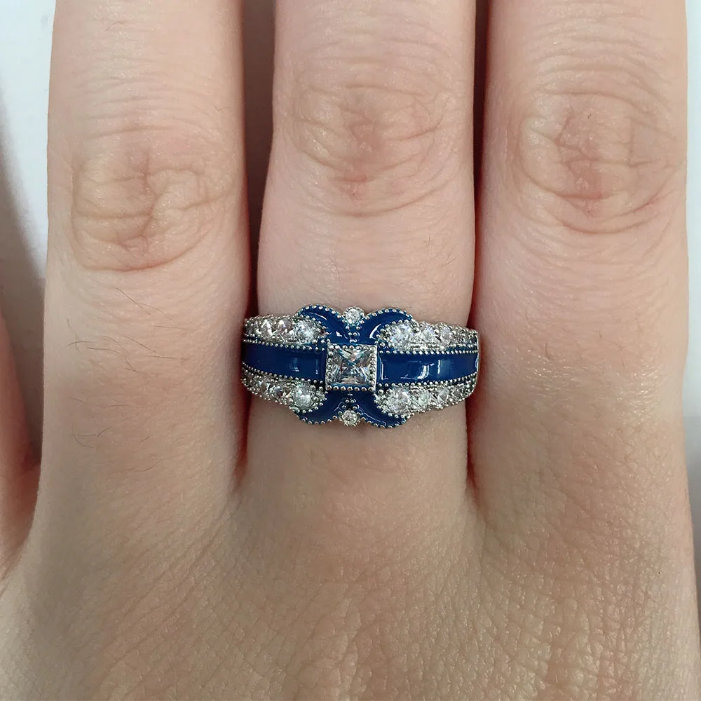 HUITAN Stylish Women Ring With Letter X Fashion Blue With Micro Paved Ladies Ring Daily Accessories Wholesale Lots&Bulk
HUITAN Stylish Women Ring With Letter X Fashion Blue With Micro Paved Ladies Ring Daily Accessories Wholesale Lots&Bulk