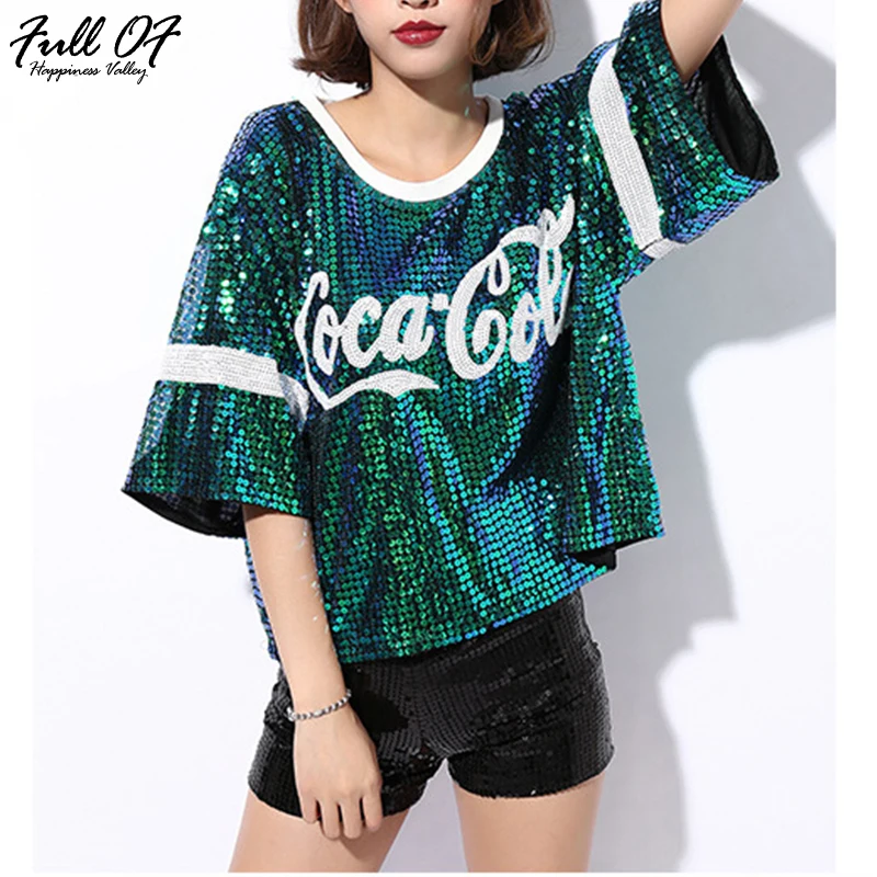 Street dance Sequins women Hip Hop O Neck Short Half Flare Sleeve T shirt crop top Summer festival shirt party show befree Top
Street dance Sequins women Hip Hop O Neck Short Half Flare Sleeve T shirt crop top Summer festival shirt party show befree Top