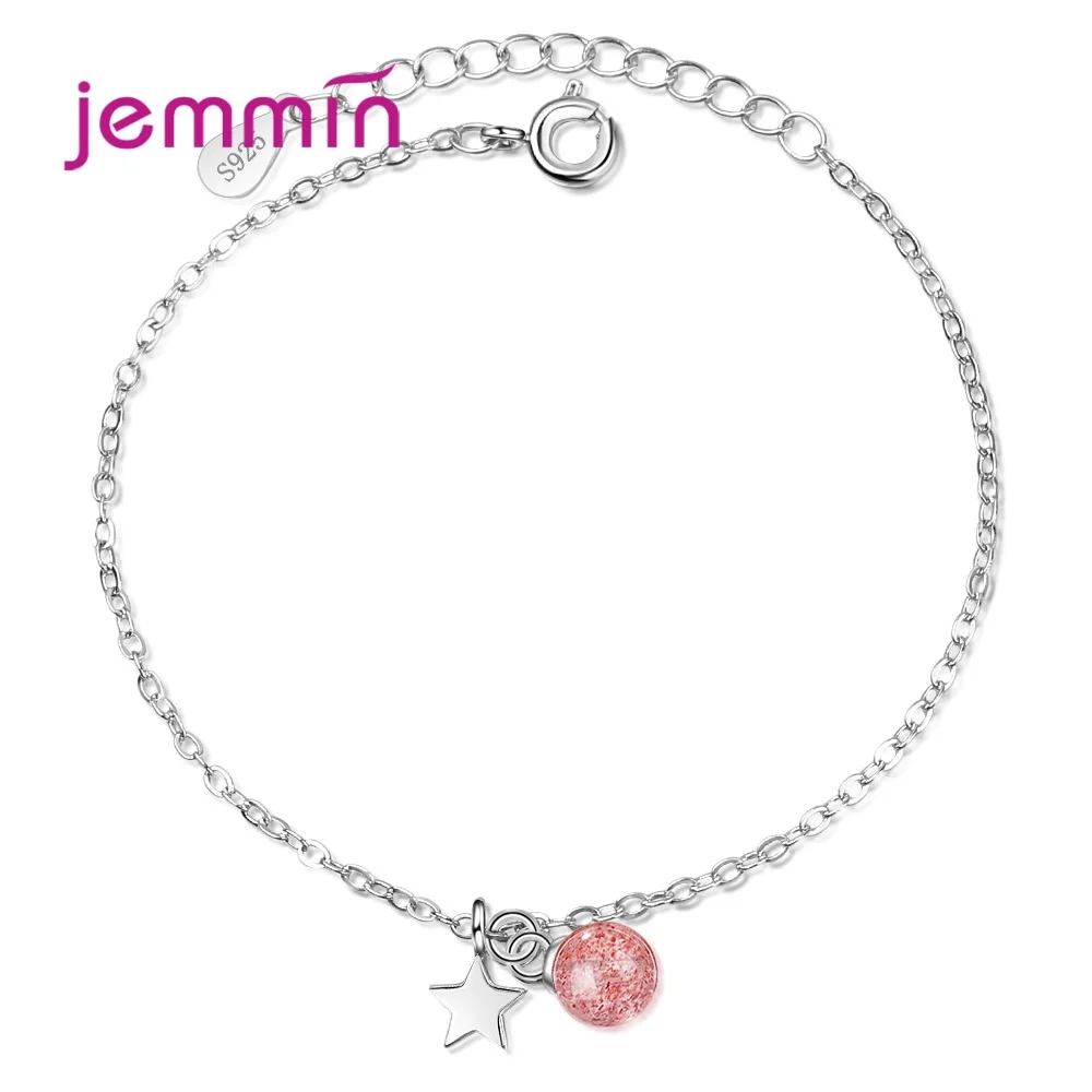 Luxury Women 925 Sterling Silver Star Chain Bracelets Jewelry Women Girls Gift Strawberry Crystal Charms Pulseira Feminina
Luxury Women 925 Sterling Silver Star Chain Bracelets Jewelry Women Girls Gift Strawberry Crystal Charms Pulseira Feminina