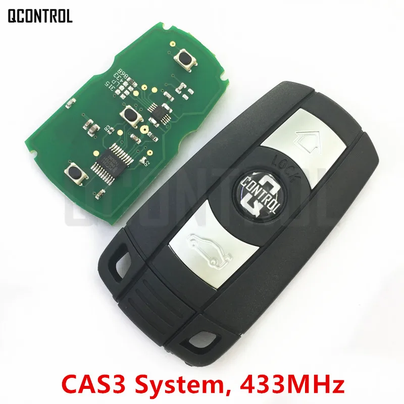 Автомобильный Дистанционный смарт ключ QCONTROL 433 МГц для BMW 1/3/5/7 серии X5 X6 Z4 CAS3