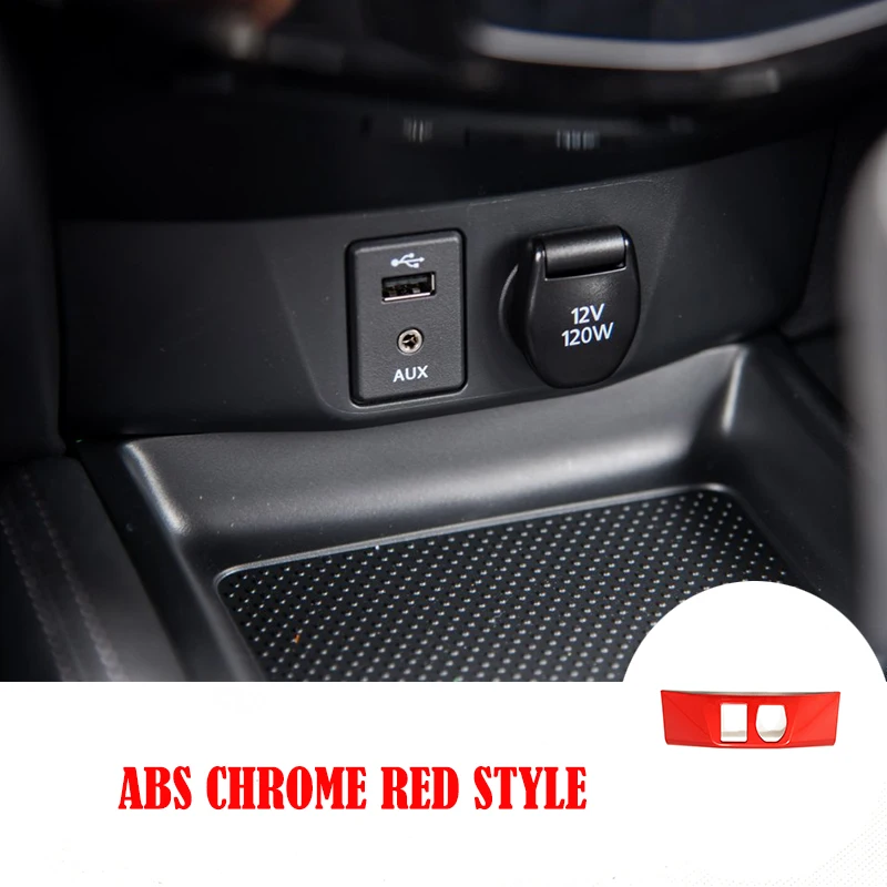ABS Chrome Red Style Cigarettes Lighter Panel AUX USB Frame Trim Cover for Nissan X-TRAIL Xtrail T32 2014 - 2019 accessories
ABS Chrome Red Style Cigarettes Lighter Panel AUX USB Frame Trim Cover for Nissan X-TRAIL Xtrail T32 2014 - 2019 accessories
