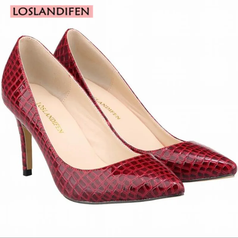 LOSLANDIFEN Women Pumps Fashion Thin Heels Pointed Toe Shallow mouth PU 8CM wedding Party basic OL Office Woman shoes
LOSLANDIFEN Women Pumps Fashion Thin Heels Pointed Toe Shallow mouth PU 8CM wedding Party basic OL Office Woman shoes