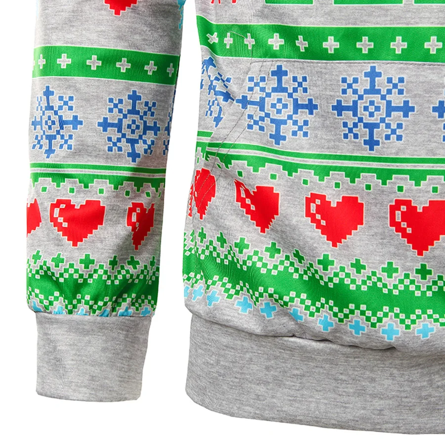 Loose Men Causal Hoodie Long Sleeve Sweatshirts With Hat M-2XL 2018 Winter Christmas Print Light Grey T284
Loose Men Causal Hoodie Long Sleeve Sweatshirts With Hat M-2XL 2018 Winter Christmas Print Light Grey T284