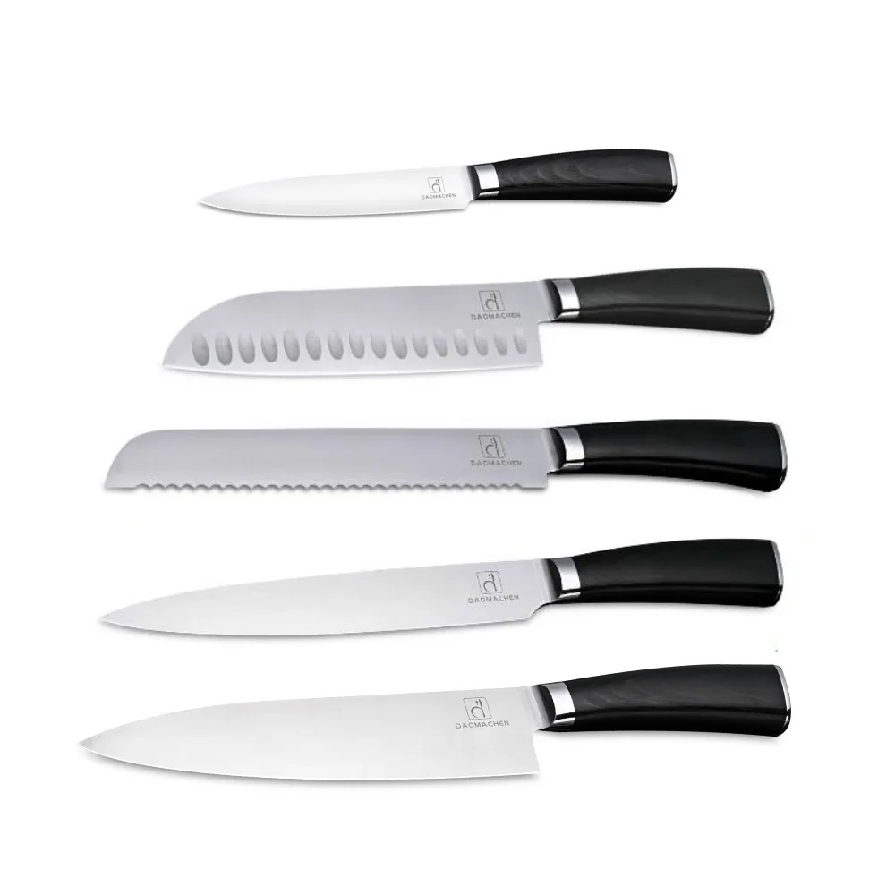 DAOMACHEN 5Pcs Stainless Steel Kitchen Knives Set Wooden Handle Bread Chef Knives Slicing Utility Paring Knife Multi Cookin
DAOMACHEN 5Pcs Stainless Steel Kitchen Knives Set Wooden Handle Bread Chef Knives Slicing Utility Paring Knife Multi Cookin