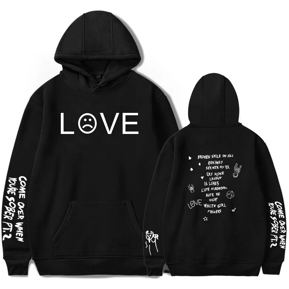 New Lil peep Hoodies Men's Sweatshirt Tops Print LOVE Hooded Men/Women Oversized Style Harajuku Hoodie black XXS-4XL
New Lil peep Hoodies Men's Sweatshirt Tops Print LOVE Hooded Men/Women Oversized Style Harajuku Hoodie black XXS-4XL