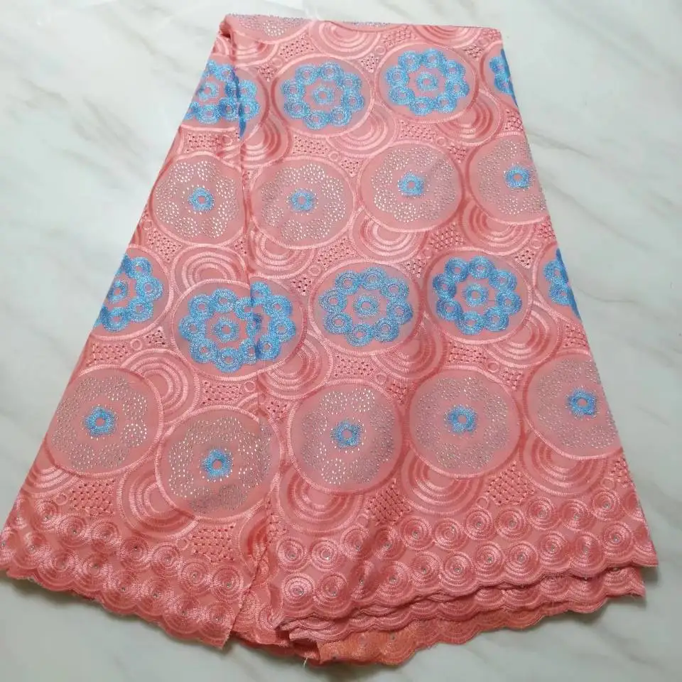 5Yards Beautiful peach african cotton fabric and rhinestone fuchsia flower deign swiss voile lace embroidery for dress BC49-7
5Yards Beautiful peach african cotton fabric and rhinestone fuchsia flower deign swiss voile lace embroidery for dress BC49-7
