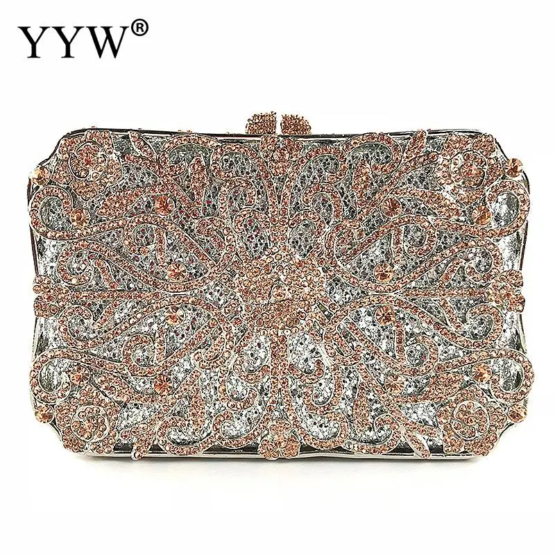 Bridal Metal Clutch Floral Women Crystal Rhinestone Evening Bag Wedding Party Handbags Purse Lady Diamond Rhinestone Clutches
Bridal Metal Clutch Floral Women Crystal Rhinestone Evening Bag Wedding Party Handbags Purse Lady Diamond Rhinestone Clutches