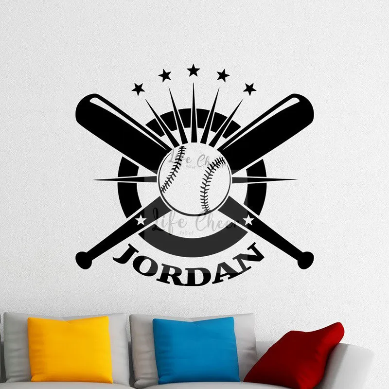 Wall Decal Baseball Sports Wall Sticker Custom Name Vinyl Wall Poster Kids Room Decor Popular Sports Baseball Design Mural AC023
Wall Decal Baseball Sports Wall Sticker Custom Name Vinyl Wall Poster Kids Room Decor Popular Sports Baseball Design Mural AC023