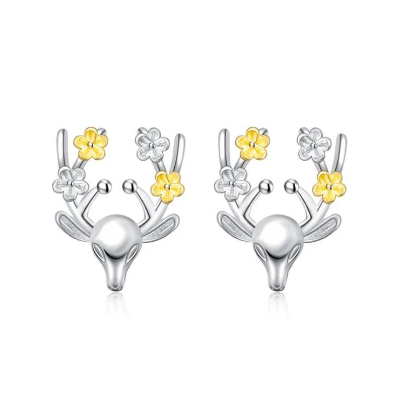 KOFSAC Latest Fashion 925 Sterling Silver Stud Earrings For Women Simple Cute Fawn Deer Head Earring Christmas Jewelry Gifts Hot
KOFSAC Latest Fashion 925 Sterling Silver Stud Earrings For Women Simple Cute Fawn Deer Head Earring Christmas Jewelry Gifts Hot