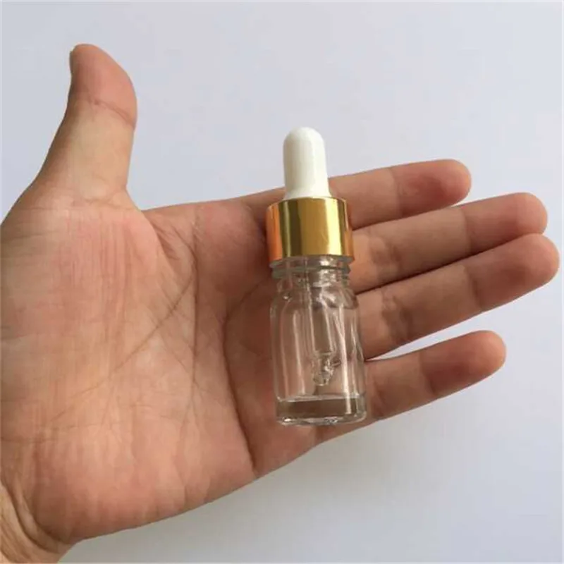 Wholesale 5ml Transparent Clear Mini Glass Dropper Bottle Esssentail Oil Packaging e liquid 24pcs/lot | Дом и сад
