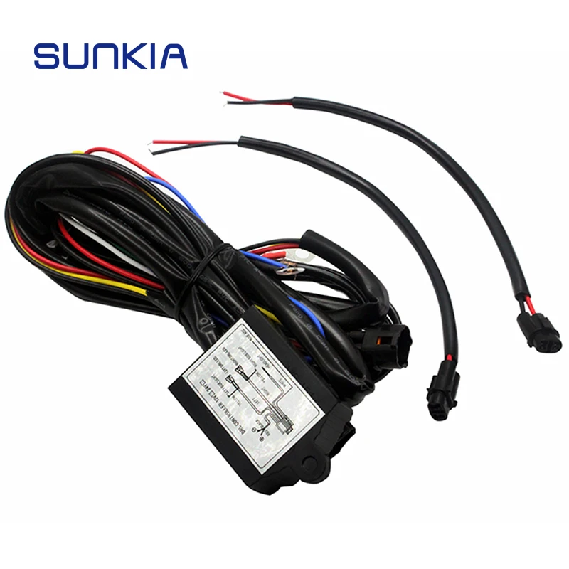 Светодиодный дневный ходовой светильник SUNKIA DRL релейный с регулировкой жгута и
