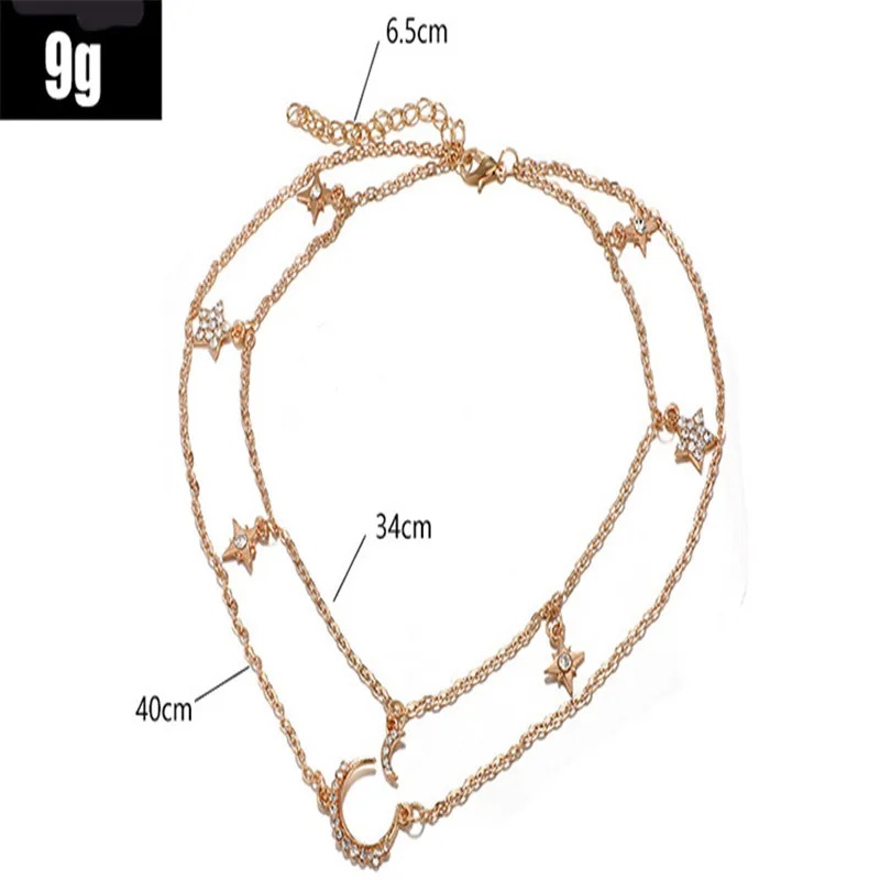 Bohemian Moon Star Pendant Long Necklace Vintage Gold Color Mosaic Crystal Chain Statement Choker Necklace For Women Party Gift
Bohemian Moon Star Pendant Long Necklace Vintage Gold Color Mosaic Crystal Chain Statement Choker Necklace For Women Party Gift