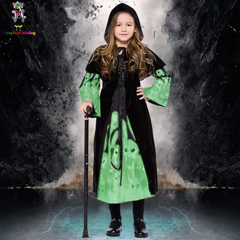 Halloween Scary Skull Costumes Girl/Kids Skull Costume Children's Night Glitter Witch Dress High 100-145cm Child Terror Clothes
Halloween Scary Skull Costumes Girl/Kids Skull Costume Children's Night Glitter Witch Dress High 100-145cm Child Terror Clothes