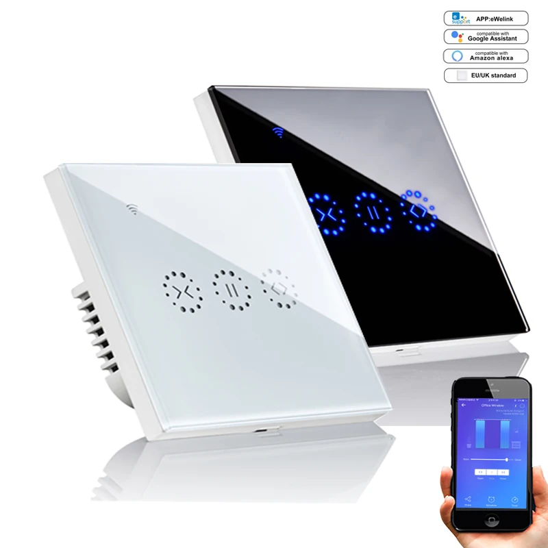 EU/UK Smart WiFi Electrical touch Blinds curtain switch APP/Voice Control by Alexa for Mechanical Limit Blinds Motor Ewelink APP
EU/UK Smart WiFi Electrical touch Blinds curtain switch APP/Voice Control by Alexa for Mechanical Limit Blinds Motor Ewelink APP
