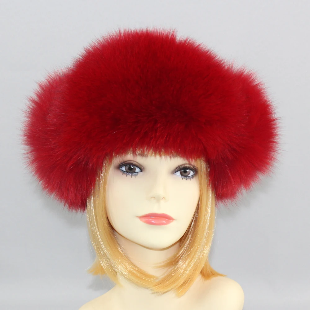 2019 new arrive women real fox fur cap warm ear Bomber Hats raccoon hat earmuffs trapper earflap | Аксессуары для одежды