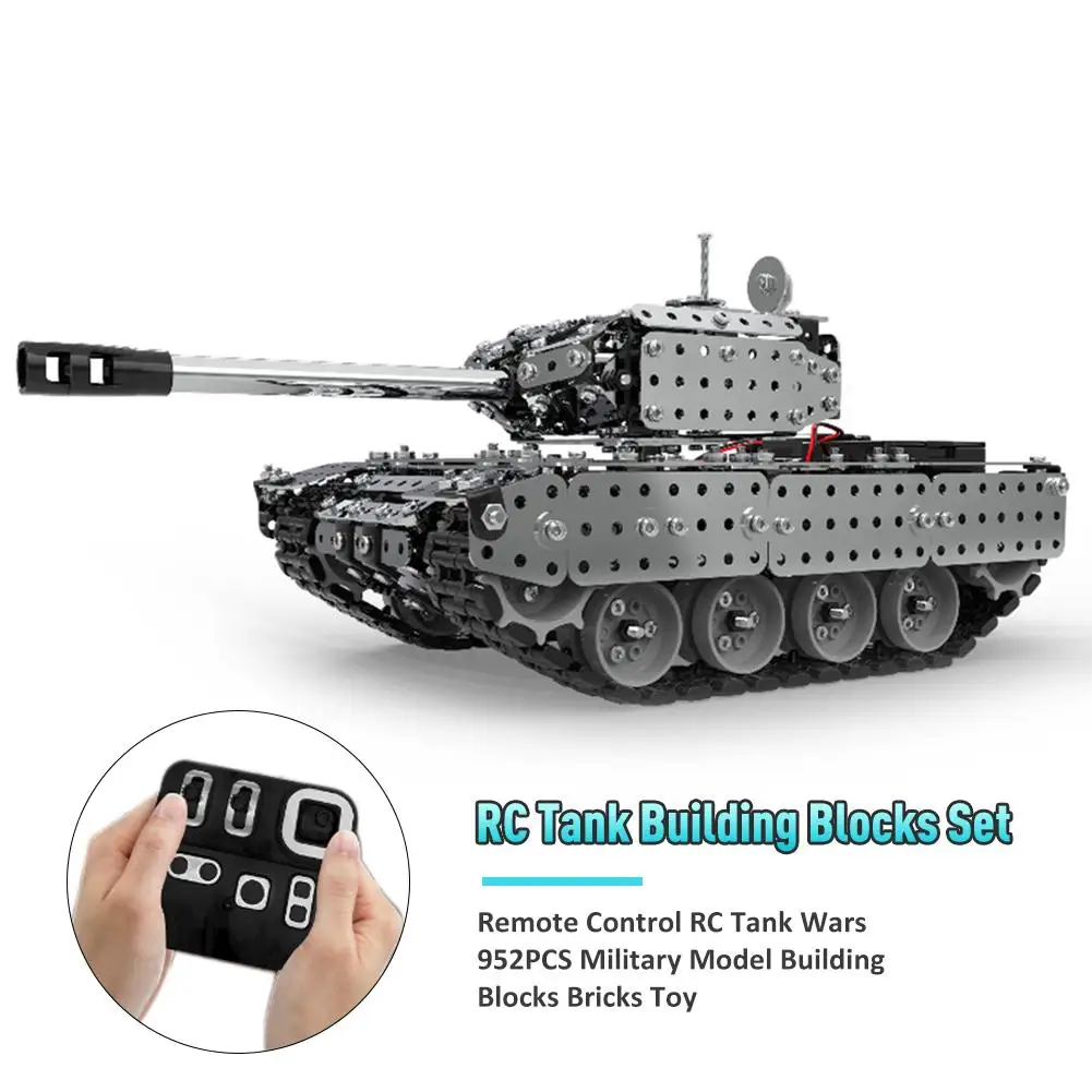 New Stainless Steel Remote Control RC Tank Wars 952PCS Military Model Building Blocks Bricks 80m Tank Toy
New Stainless Steel Remote Control RC Tank Wars 952PCS Military Model Building Blocks Bricks 80m Tank Toy