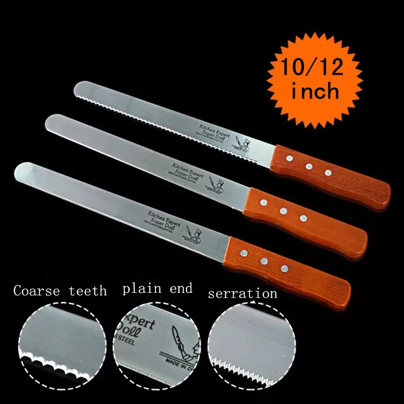 1 Pcs Kitchen 10 12inch Kitchen Chef Serrated Toast Bread Cake Wood Table Knife Cutter Silcer Serrated Fruit Vegetable Carving
1 Pcs Kitchen 10 12inch Kitchen Chef Serrated Toast Bread Cake Wood Table Knife Cutter Silcer Serrated Fruit Vegetable Carving
