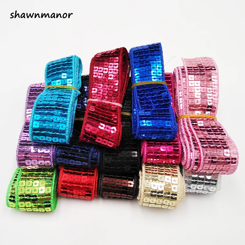 15Yards/lot 24MM Width DIY Shiny Sequin Ribbon For Latin Dance Dress/Costume Decoration Sewing Lace Trim5-106
15Yards/lot 24MM Width DIY Shiny Sequin Ribbon For Latin Dance Dress/Costume Decoration Sewing Lace Trim5-106