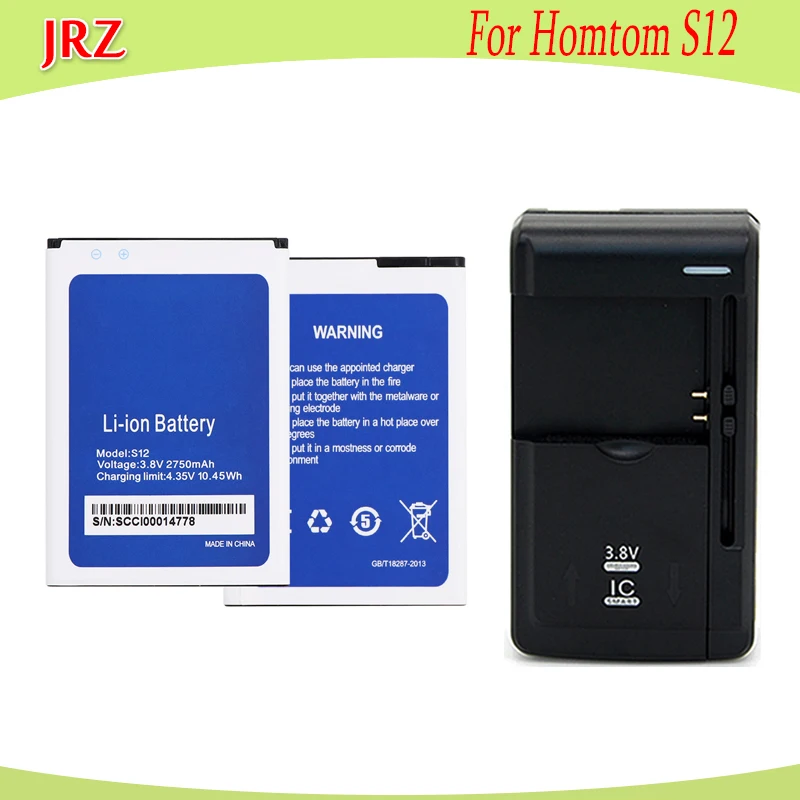 JRZ LOT = 1 шт. 3 8 в 2750 мАч для Homtom S12 батарея высокого качества сменные батареи