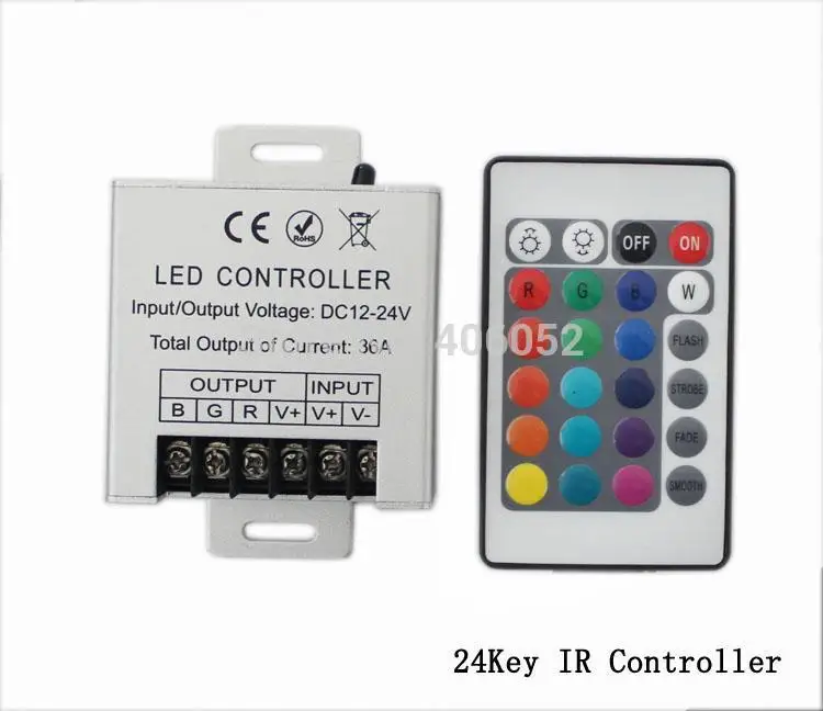 ИК пульт дистанционного управления для rgb smd 5050 3528 30 А 12 В 360 Вт 24 клавиши|rgb led