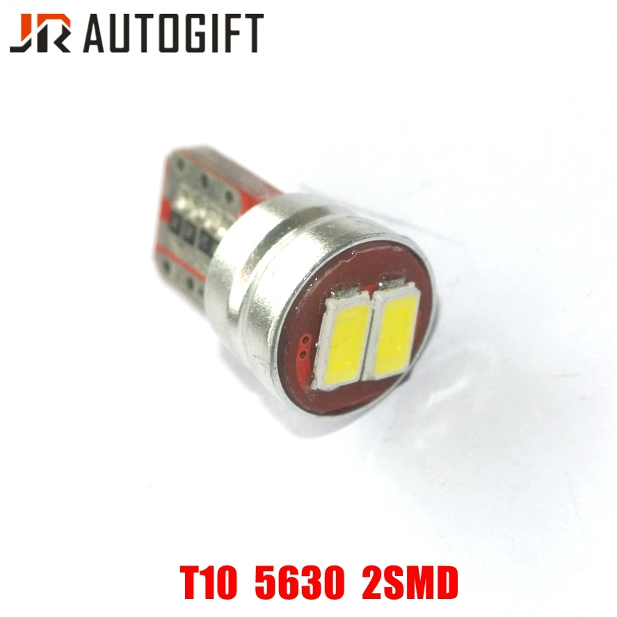 

2PCS high Quality T10 W5W LED Canbus 2SMD 5730 5630 White Error Free 12V 194 168 Car styling brighter wedge light license plate
