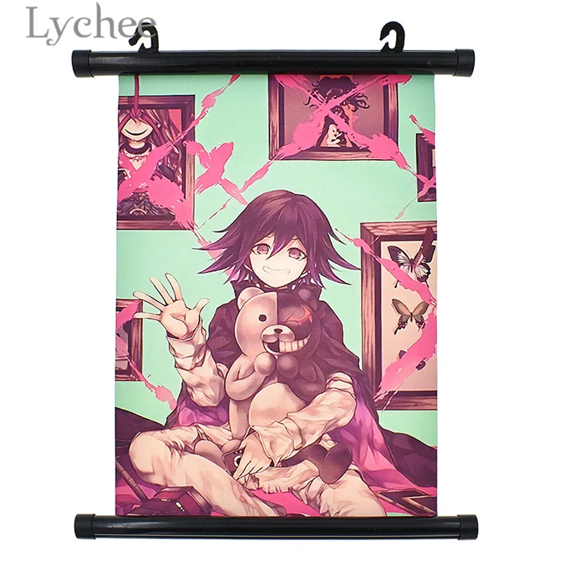 Фото Lychee аниме Danganronpa V3 прокрутка Живопись Мультфильм Настенные подвесные плакаты
