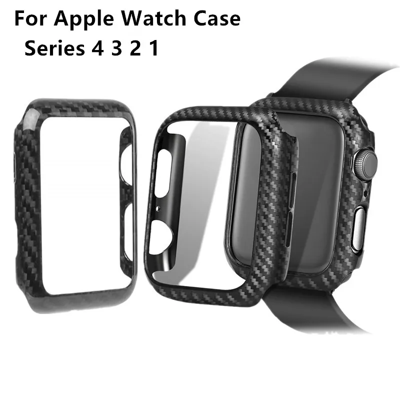 Ультратонкий чехол из углеродного волокна для Apple Watch Series 4 3 2 iWatch 38 мм 42 40 44 |