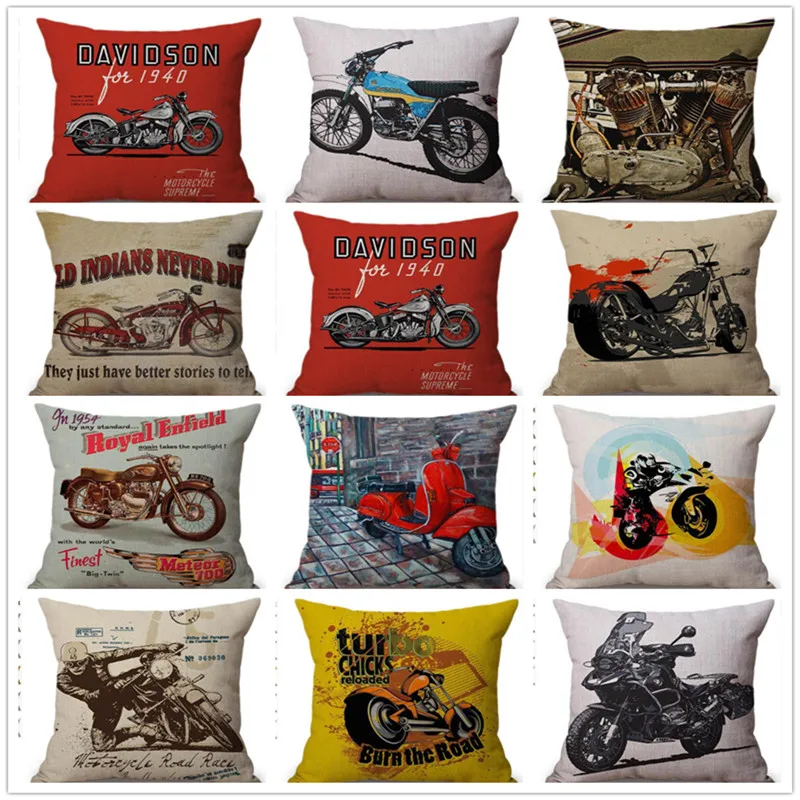 45x45 cm Square Vintage Classic Motorcycle Poster Sofa Cushion Cover Home Decor Retro Motorbike Throw Pillow Cover Free Shipping
45x45 cm Square Vintage Classic Motorcycle Poster Sofa Cushion Cover Home Decor Retro Motorbike Throw Pillow Cover Free Shipping